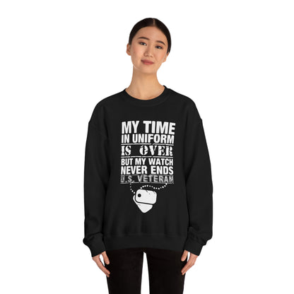 my time in uniform is over Crewneck Sweatshirt