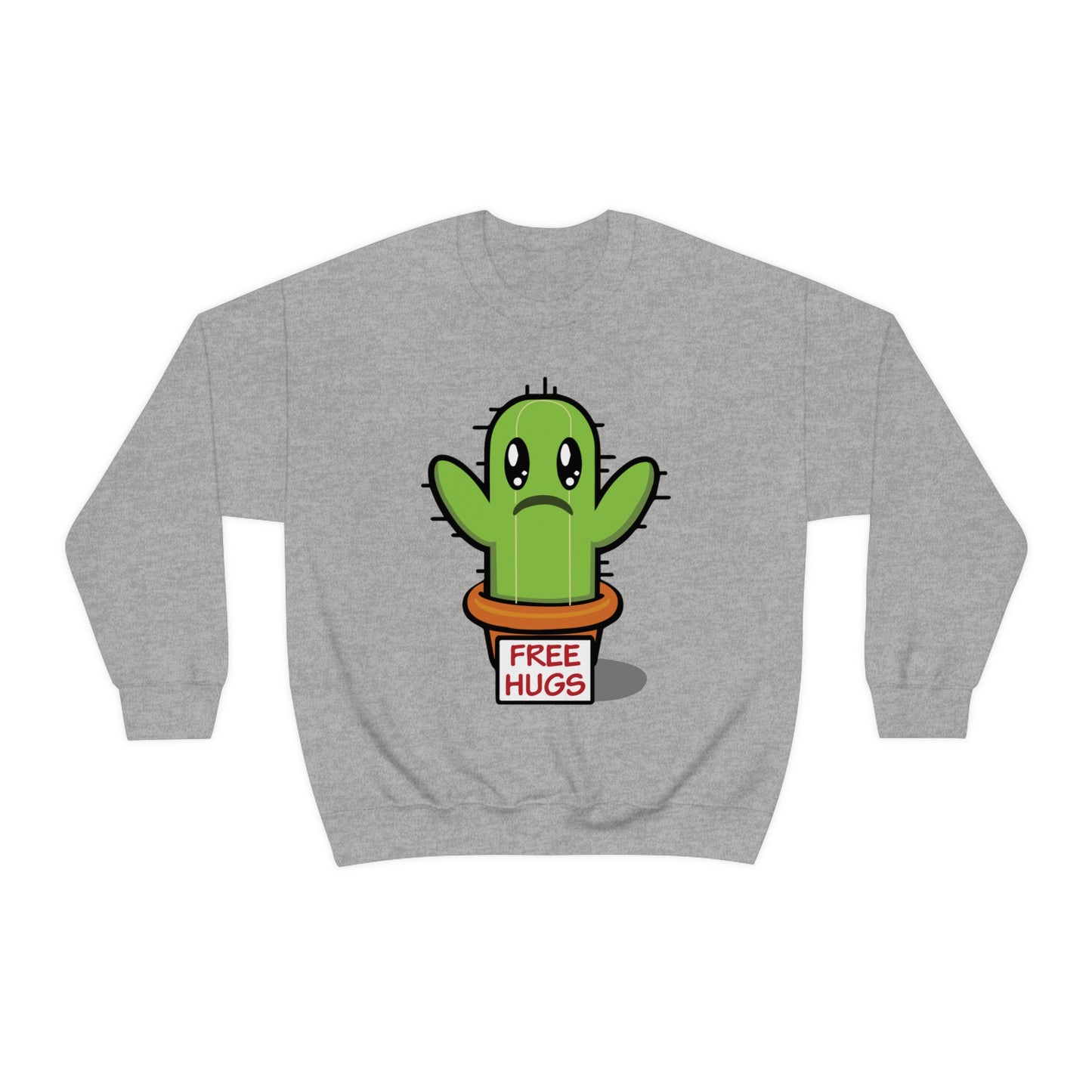 Free hugs sad cactus Crewneck Sweatshirt