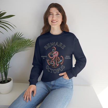 Beware Octopus Crewneck Sweatshirt