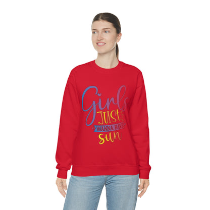 Girls Just Wanna Have Sun Crewneck Sweatshirt