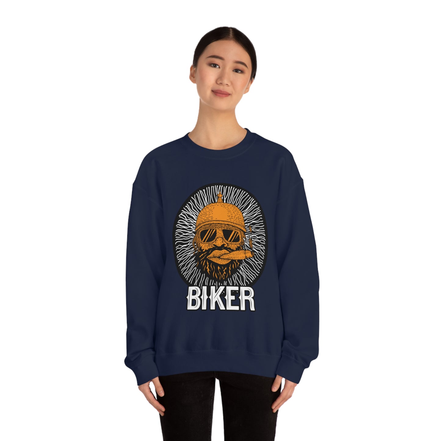 Cool Biker Crewneck Sweatshirt