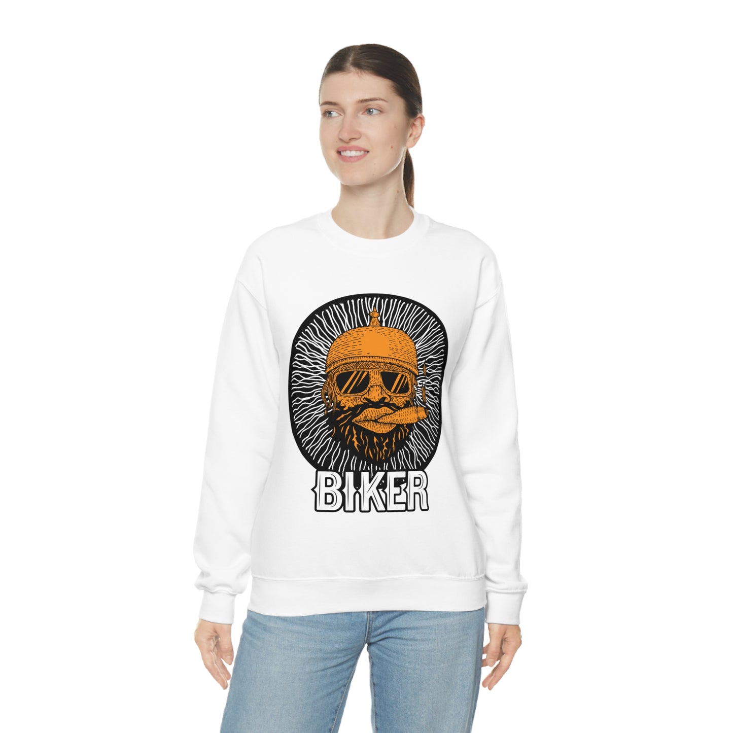 Cool Biker Crewneck Sweatshirt