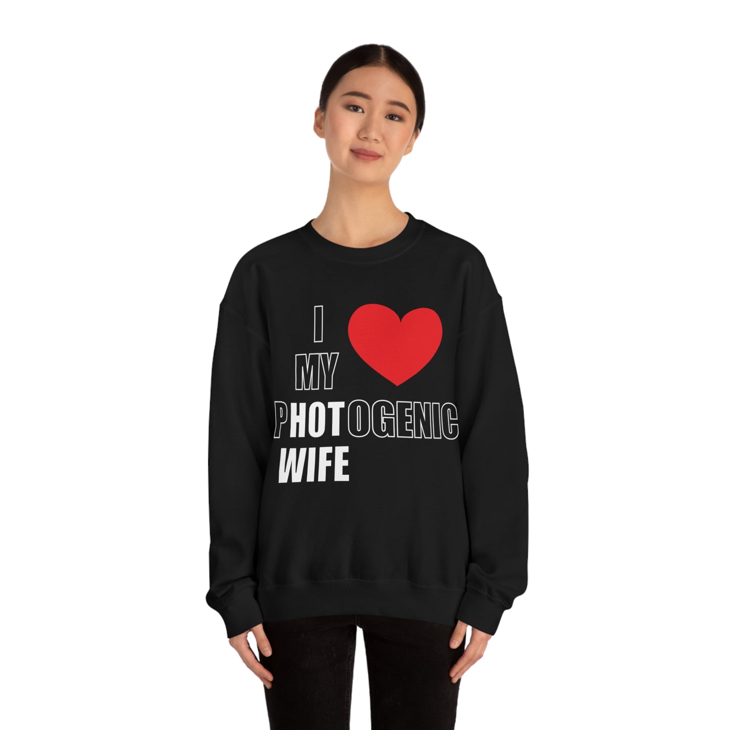 I love my pHOTogenic wife Crewneck Sweatshirt