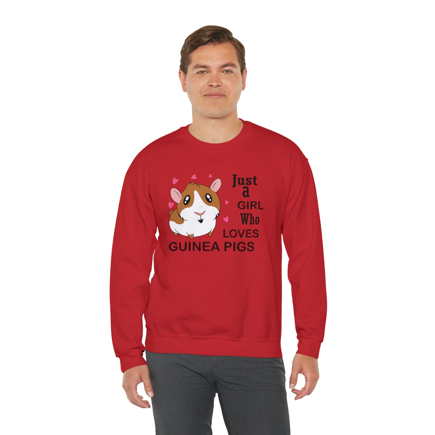 A girl who loves guinea pigs Crewneck Sweatshirt