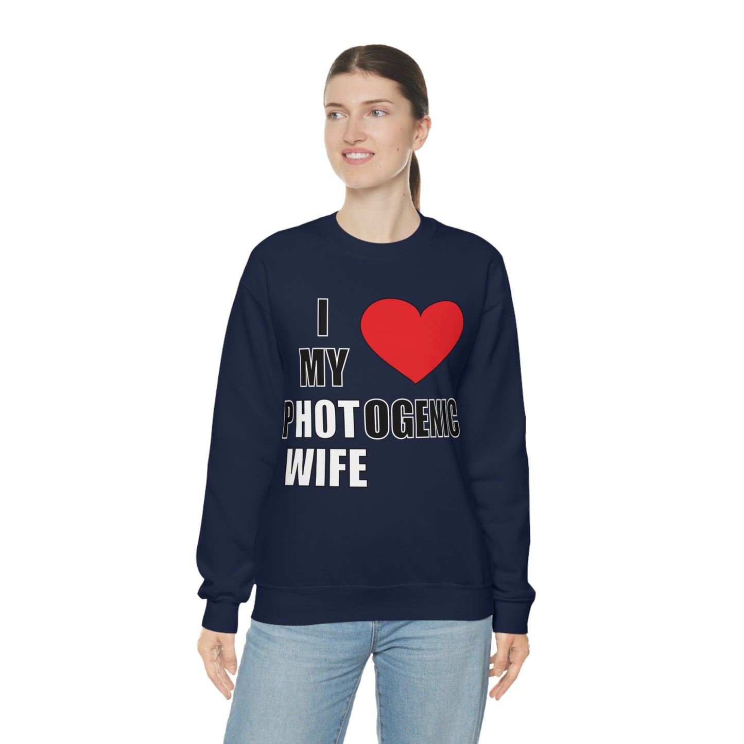 I love my pHOTogenic wife Crewneck Sweatshirt