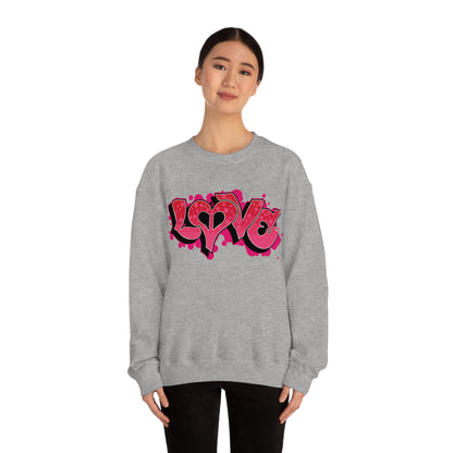 Peace and Love graffiti Crewneck Sweatshirt