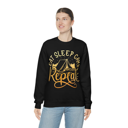 Eat Sleep Camp Repeat Crewneck Sweatshirt