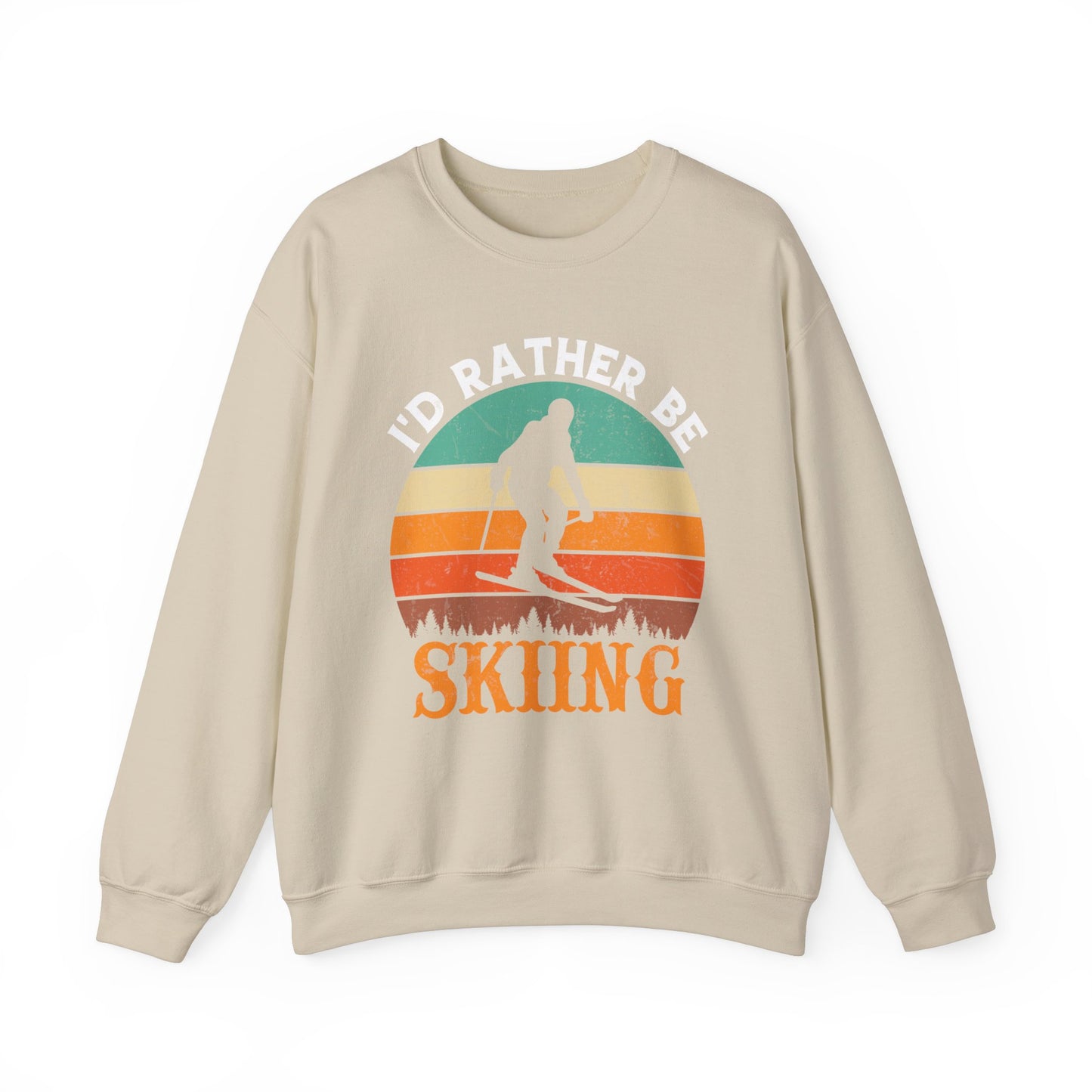 Rather be skiing vintage Crewneck Sweatshirt