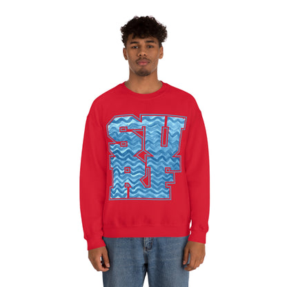 Surf Wavy Crewneck Sweatshirt