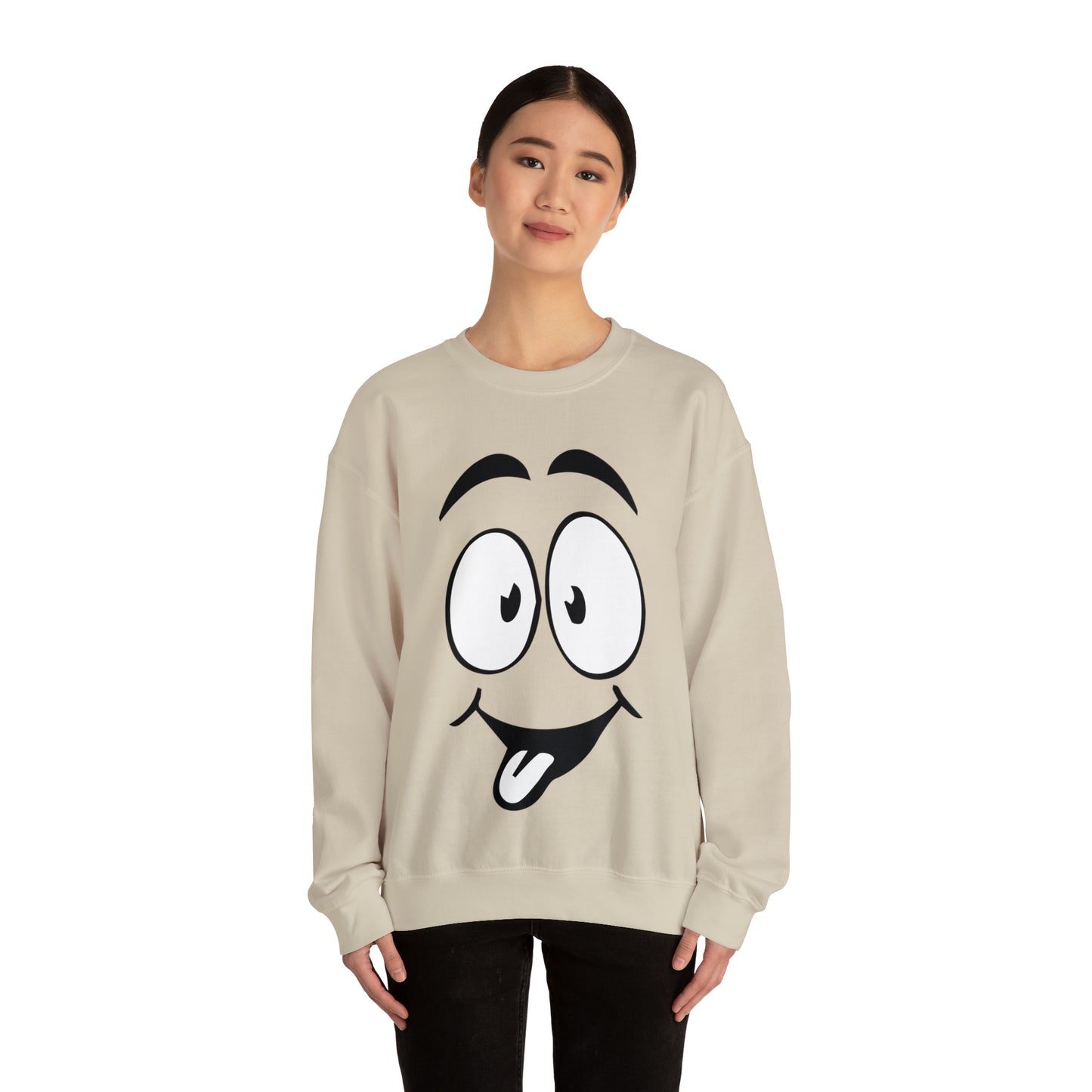 Tongue out face Crewneck Sweatshirt