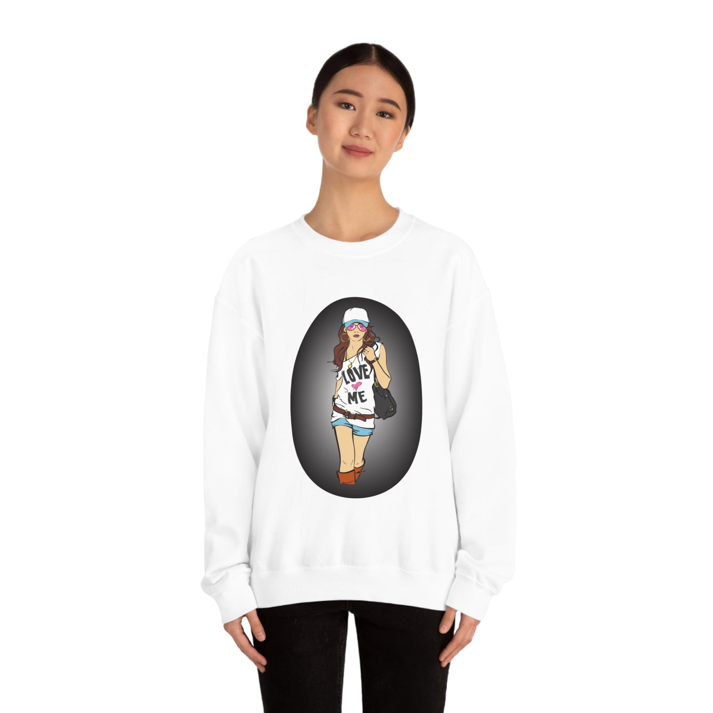 Love Me Lady Crewneck Sweatshirt