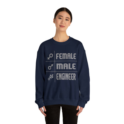 Female - male- engineer Crewneck Sweatshirt