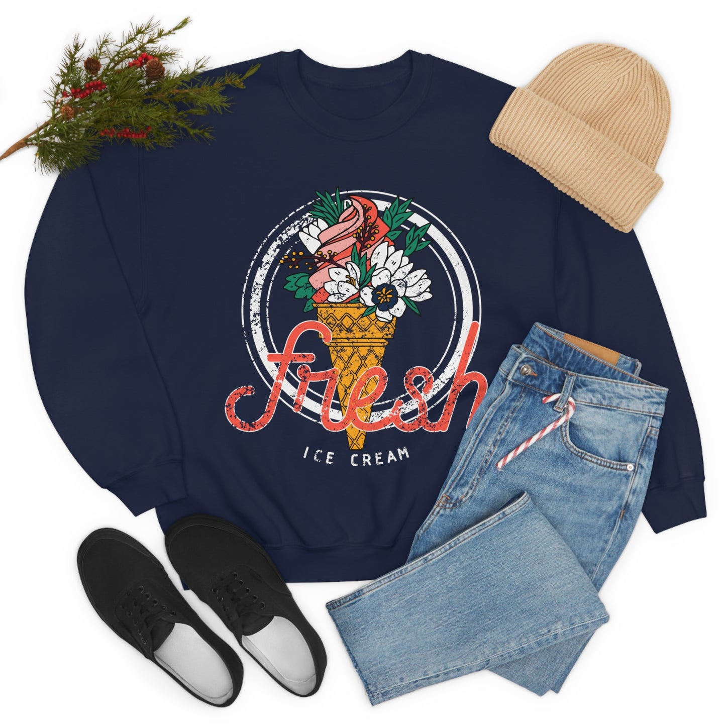 Fresh Like Ice Cream Crewneck Sweatshirt