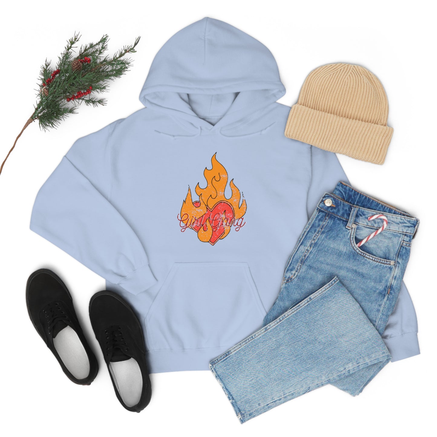 Girl Gang on Fire Hoodie