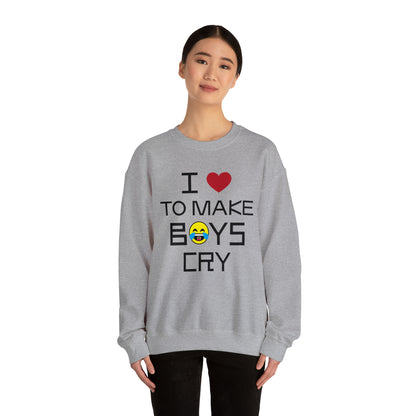 Love to make boys cry Crewneck Sweatshirt