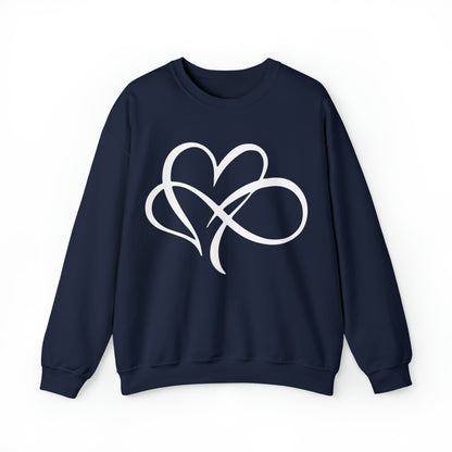 Infinity with heart tee Crewneck Sweatshirt