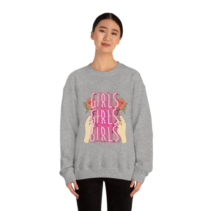 Girls Girls Girls Crewneck Sweatshirt