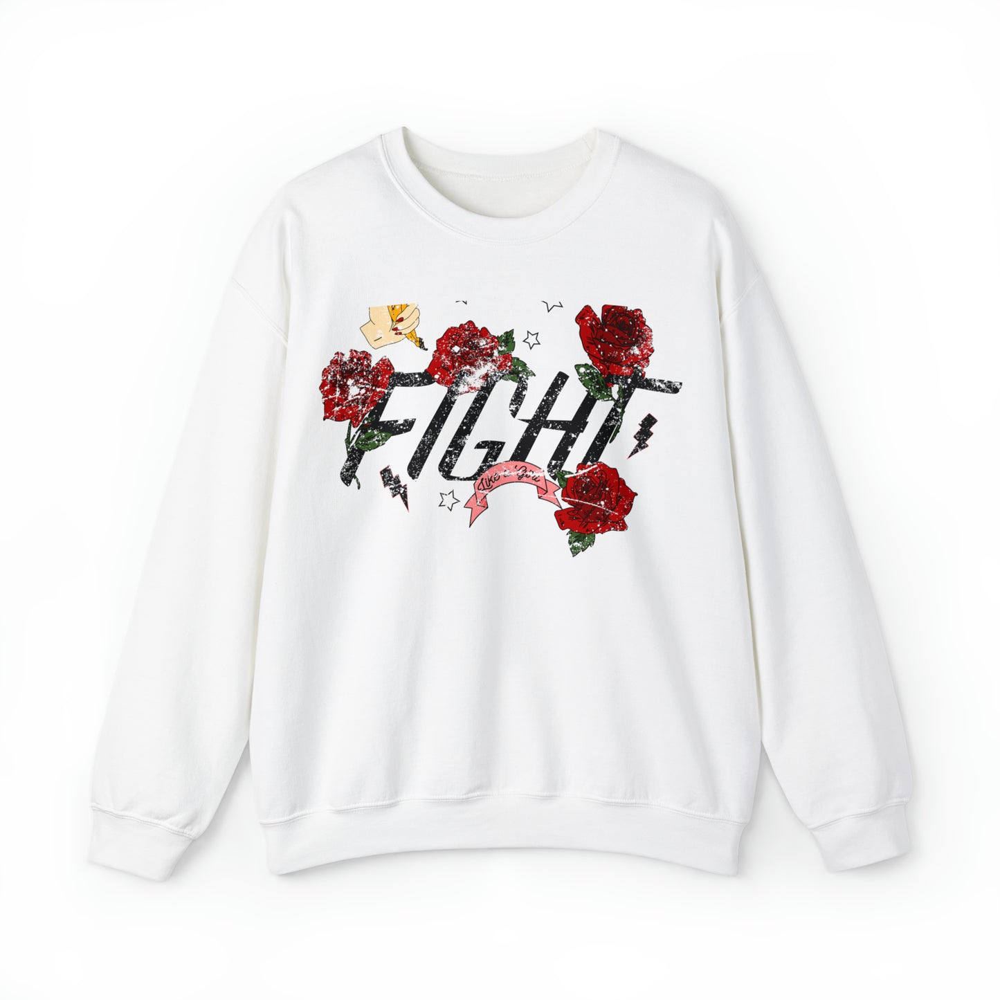 Fight Like A Girl Crewneck Sweatshirt