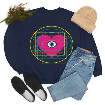 Eye Love in all dimension Crewneck Sweatshirt