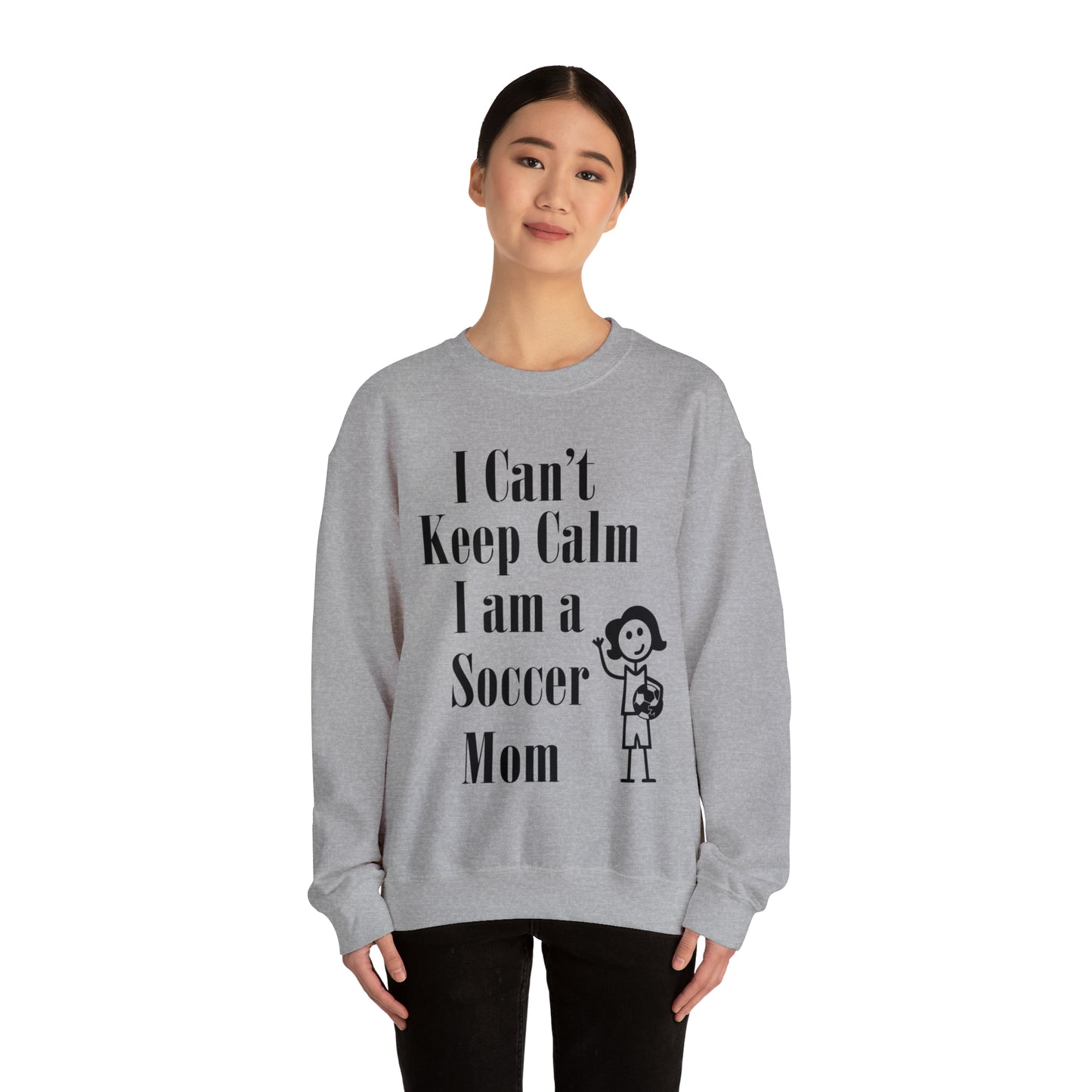 I can't keep calm I'm a soccer mom Crewneck Sweatshirt