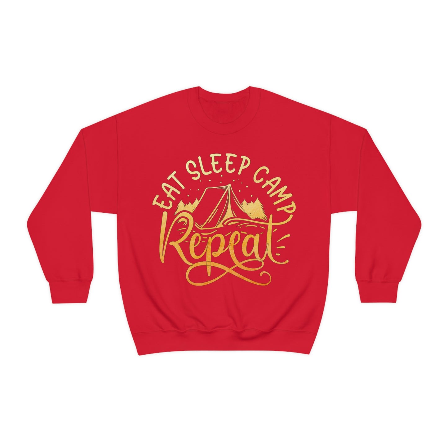 Eat Sleep Camp Repeat Crewneck Sweatshirt