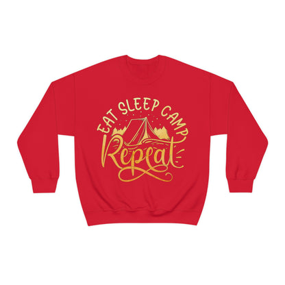 Eat Sleep Camp Repeat Crewneck Sweatshirt