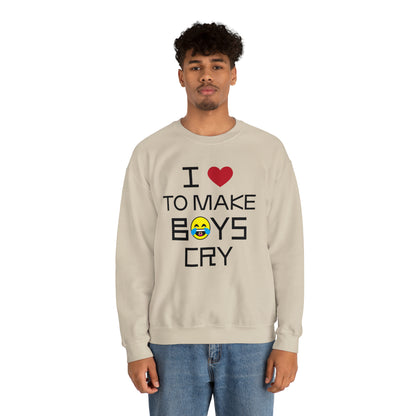 Love to make boys cry Crewneck Sweatshirt