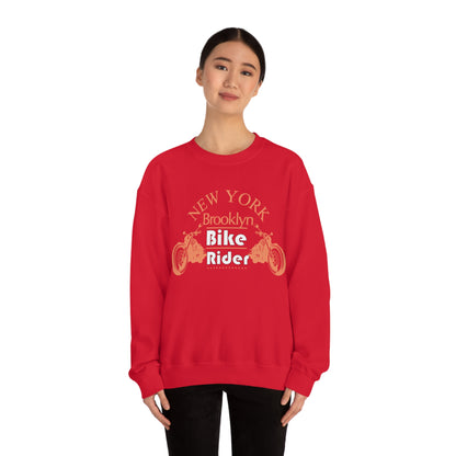 Brooklyn Bike rider Crewneck Sweatshirt