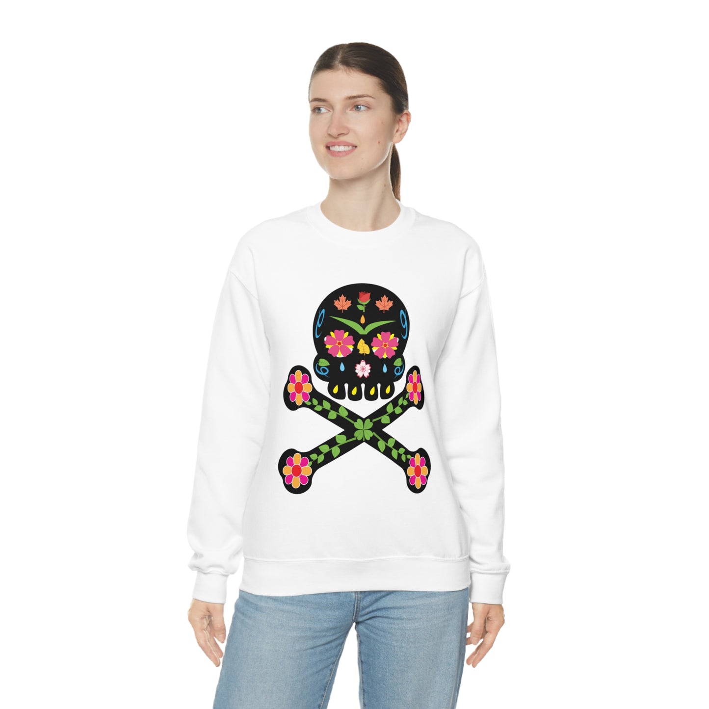 Day of the Dead Skull Crewneck Sweatshirt