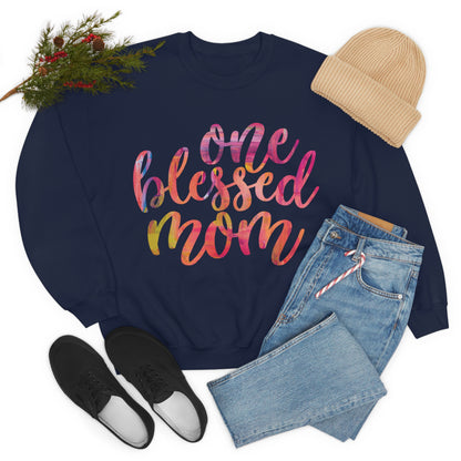 One blessed mom Crewneck Sweatshirt