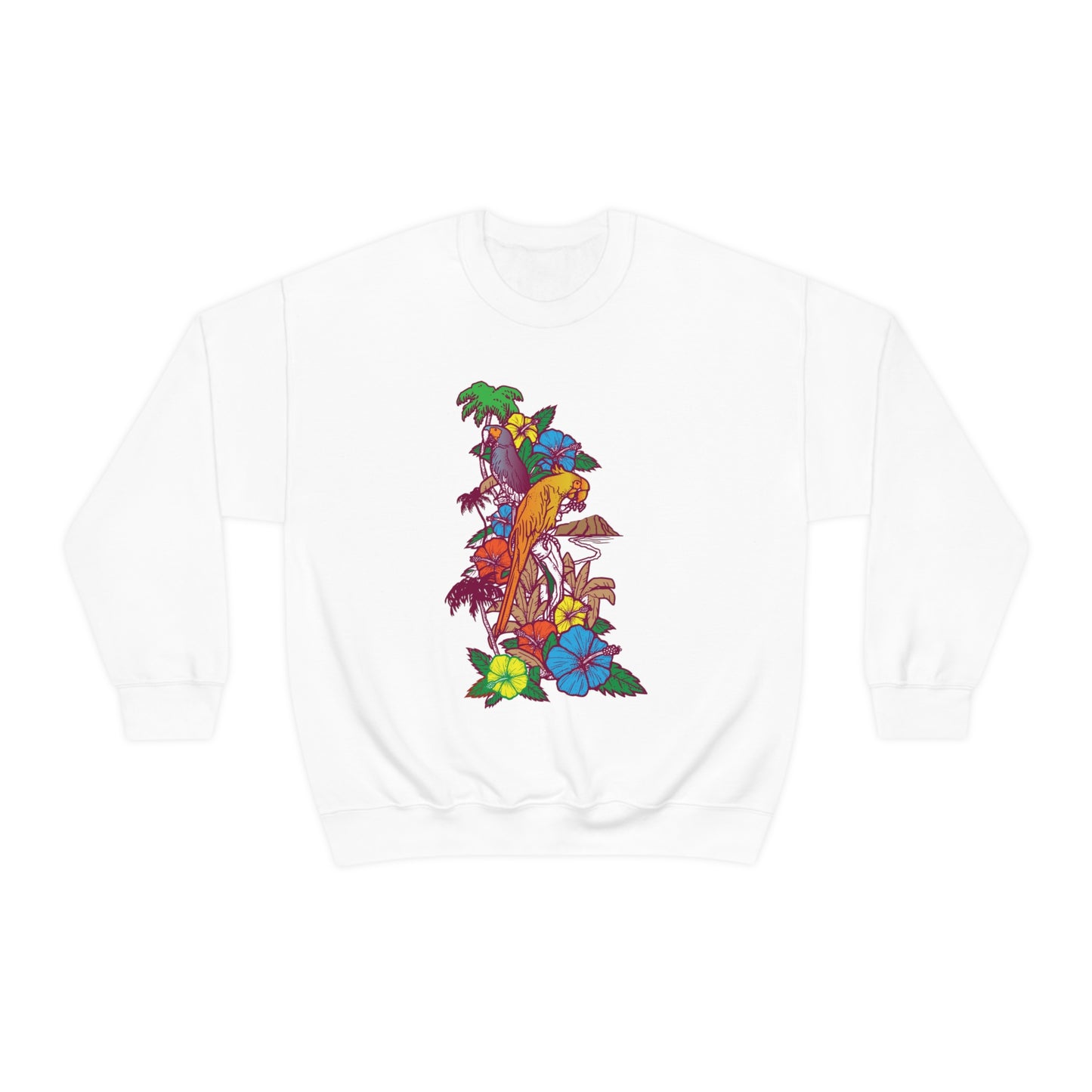 Parrot Jungle Floral Crewneck Sweatshirt