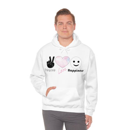 Peace-Love-Happiness Hoodie