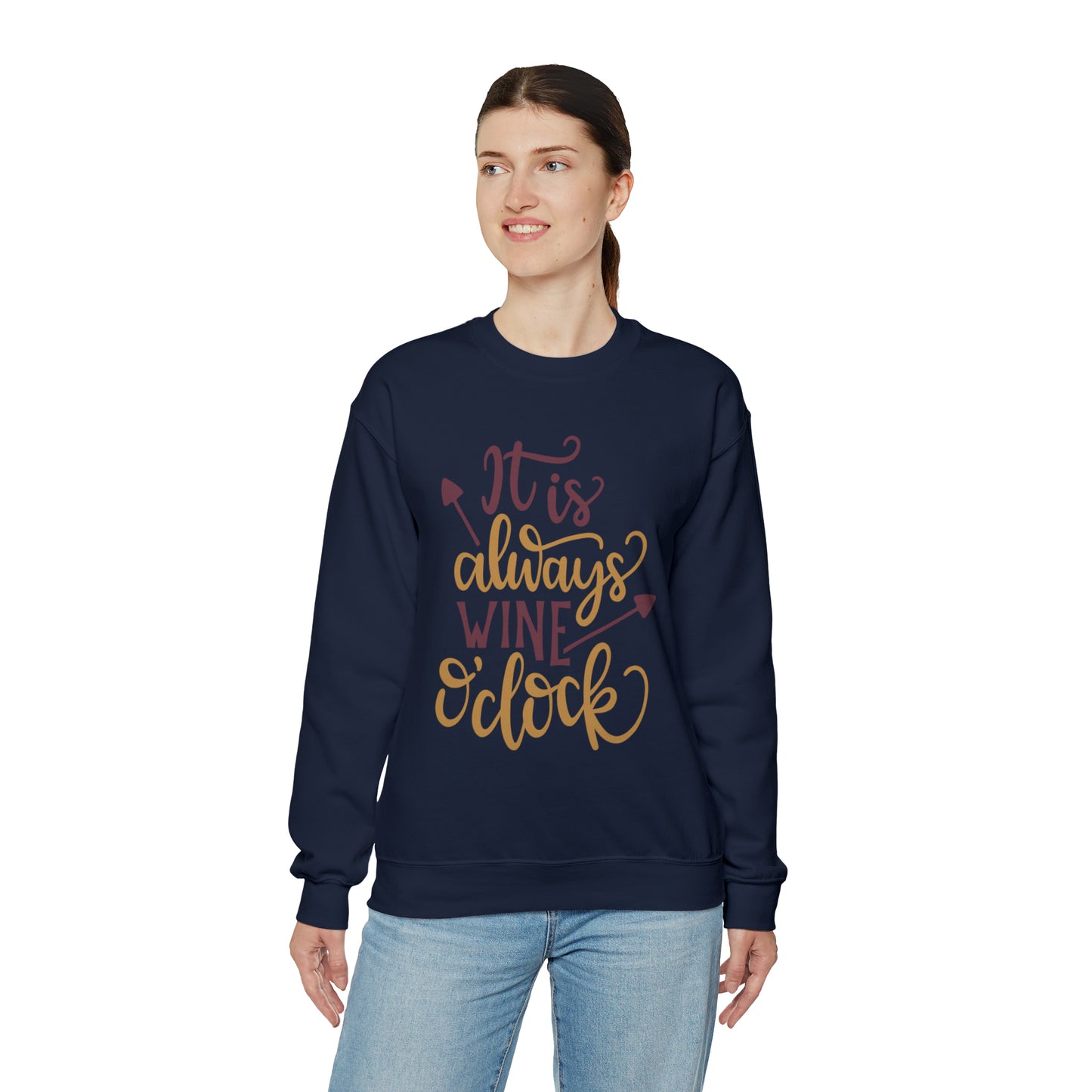 It_is_always_wine_oclock Crewneck Sweatshirt