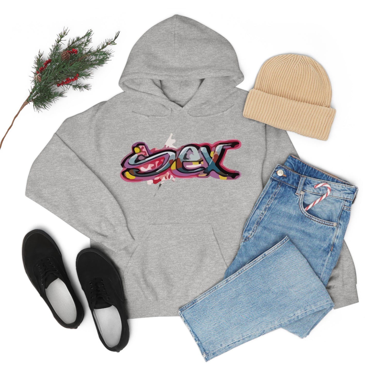 Sex colorful graffiti Hoodie