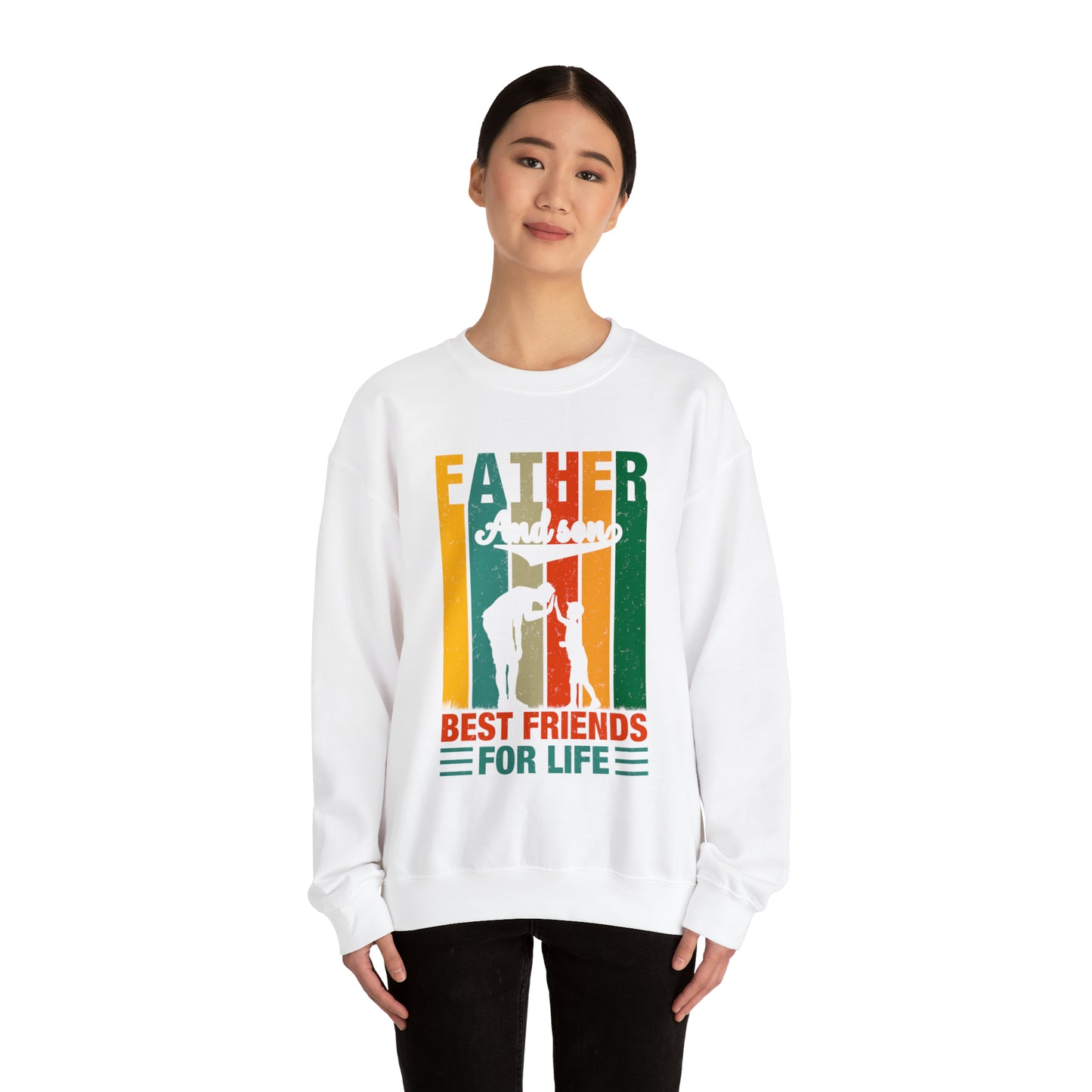 Best friends forever are father and son vintage Crewneck Sweatshirt