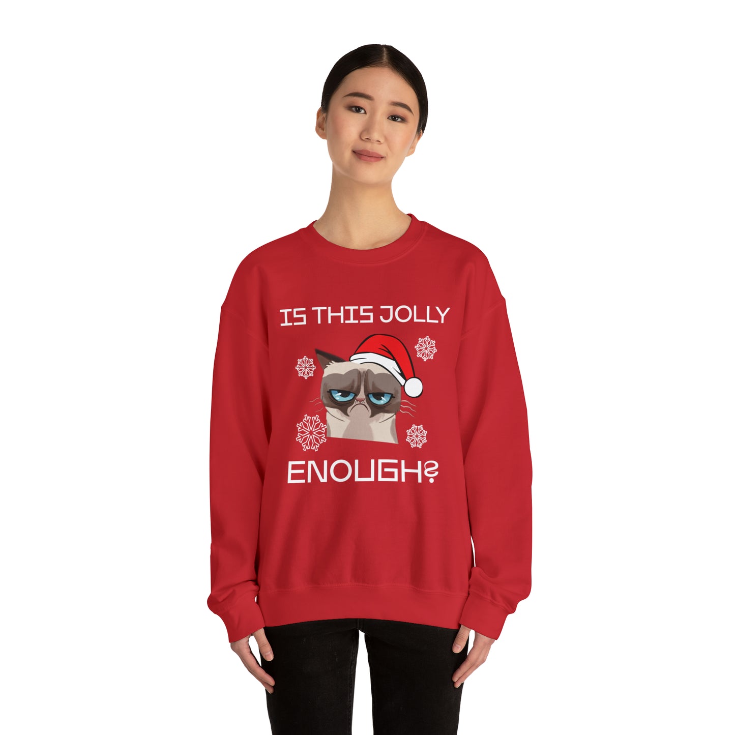 Is This Jolly Enough Christmas Crewneck Sweatshirt