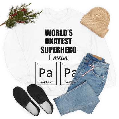 World Okayest Superhero Crewneck Sweatshirt