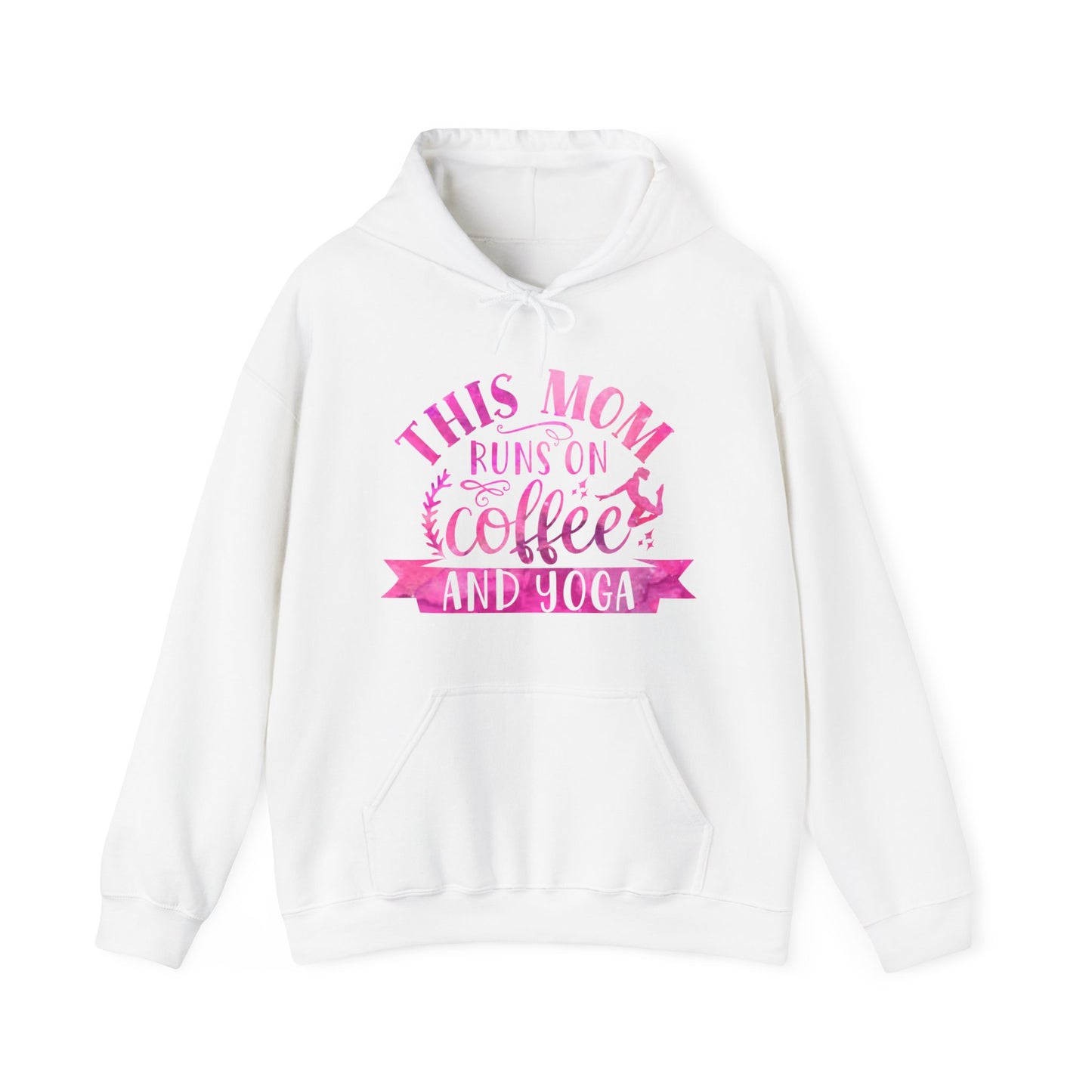 This mom runs on coffee and yoga Hoodie