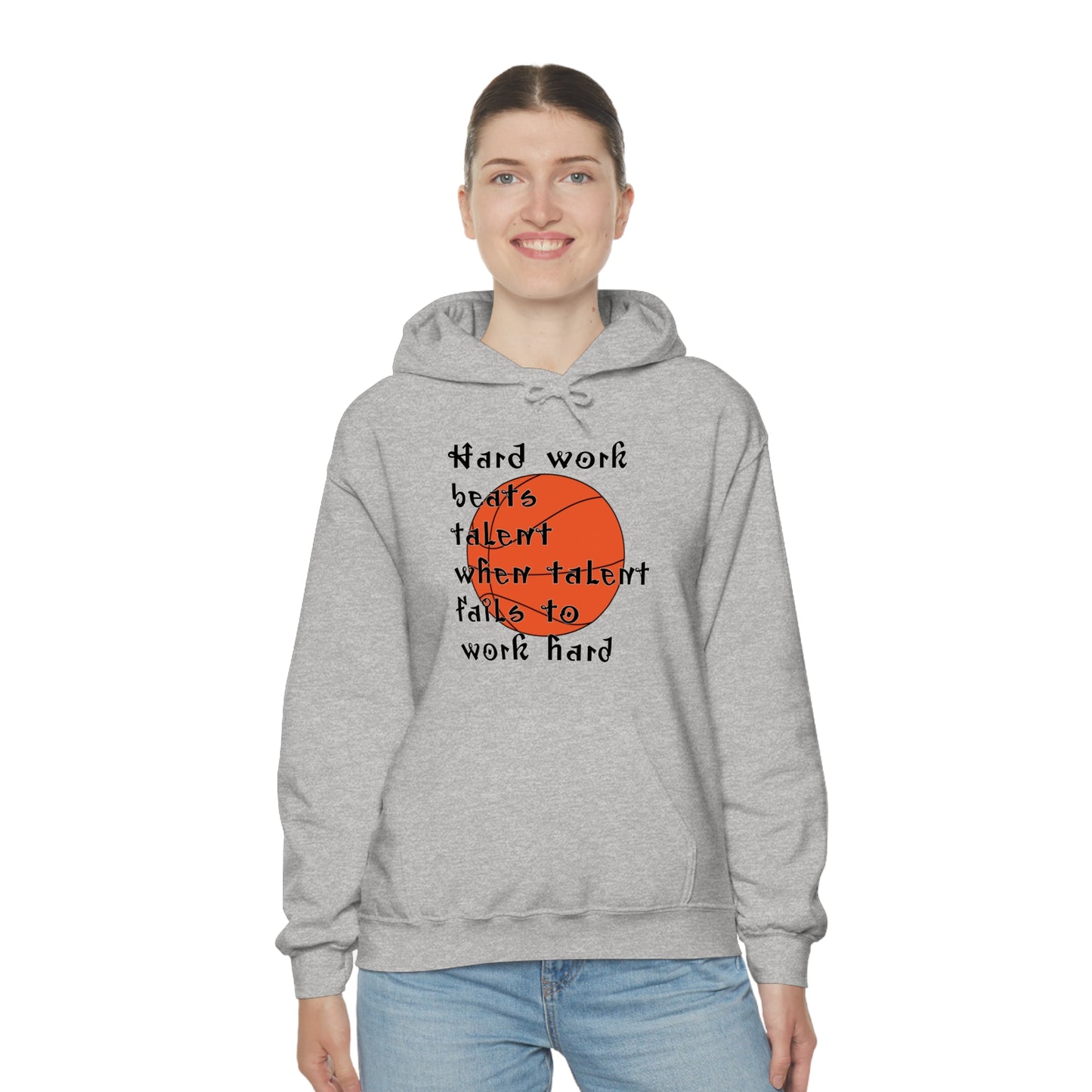 Hard work beats talent _ Basketball Hoodie