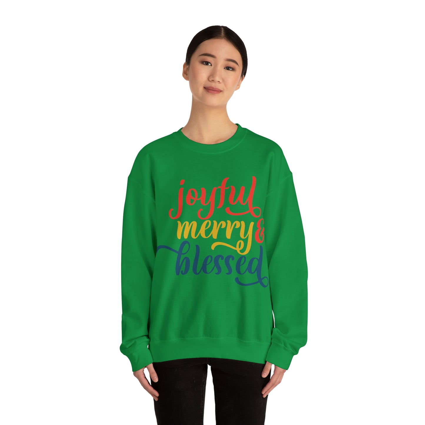 Joyful-Merry-blessed Christmas Crewneck Sweatshirt