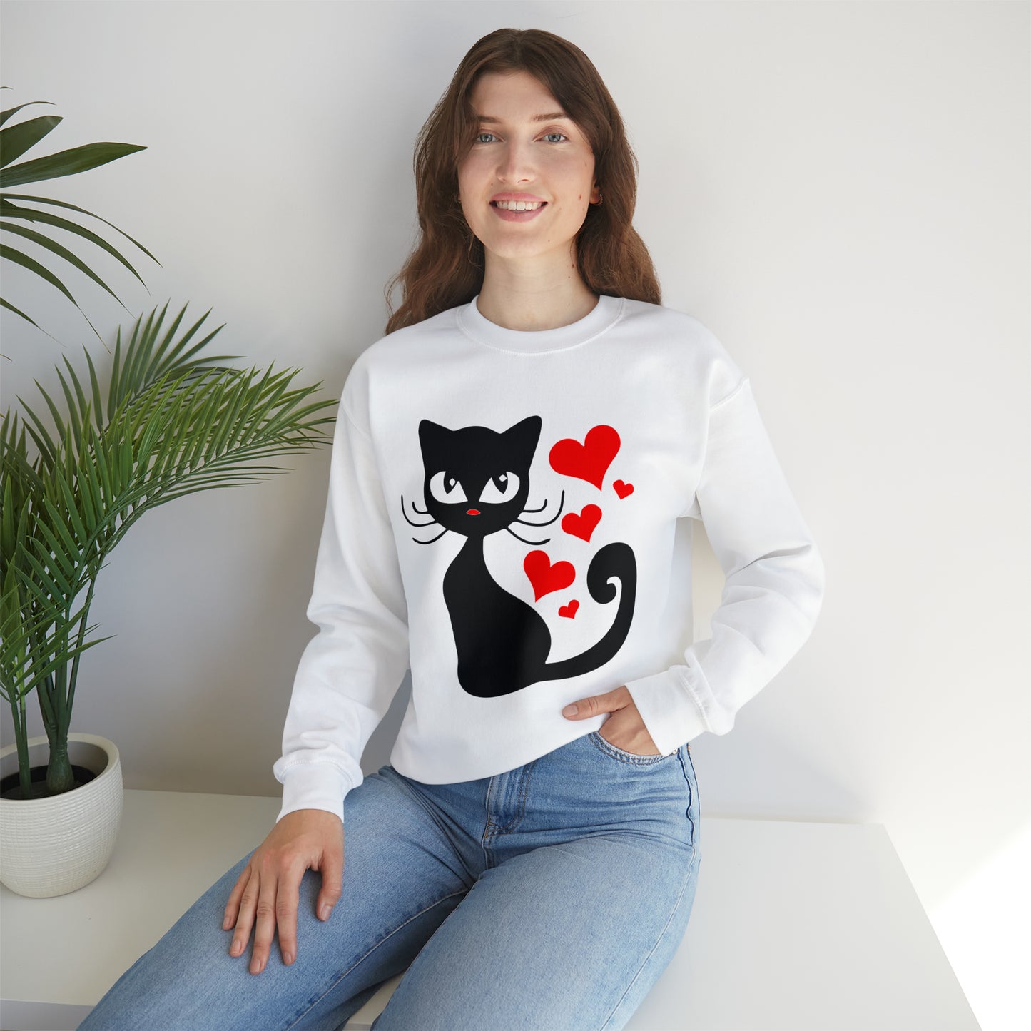 Sexy black cat Crewneck Sweatshirt