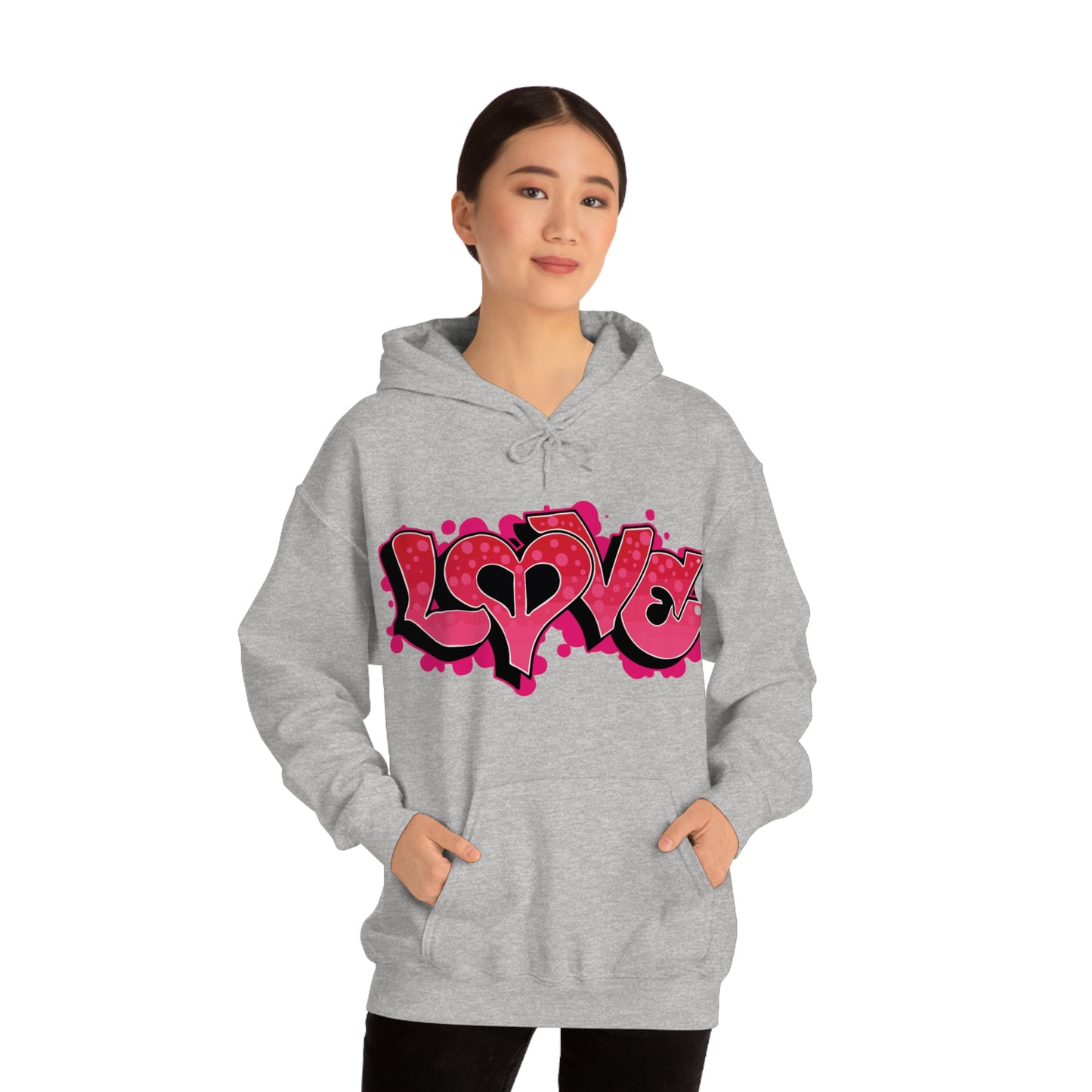 Peace and Love graffiti Hoodie