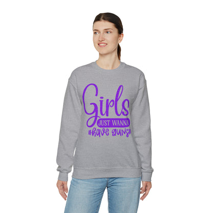 Girls Just Wanna Have Guns Crewneck Sweatshirt