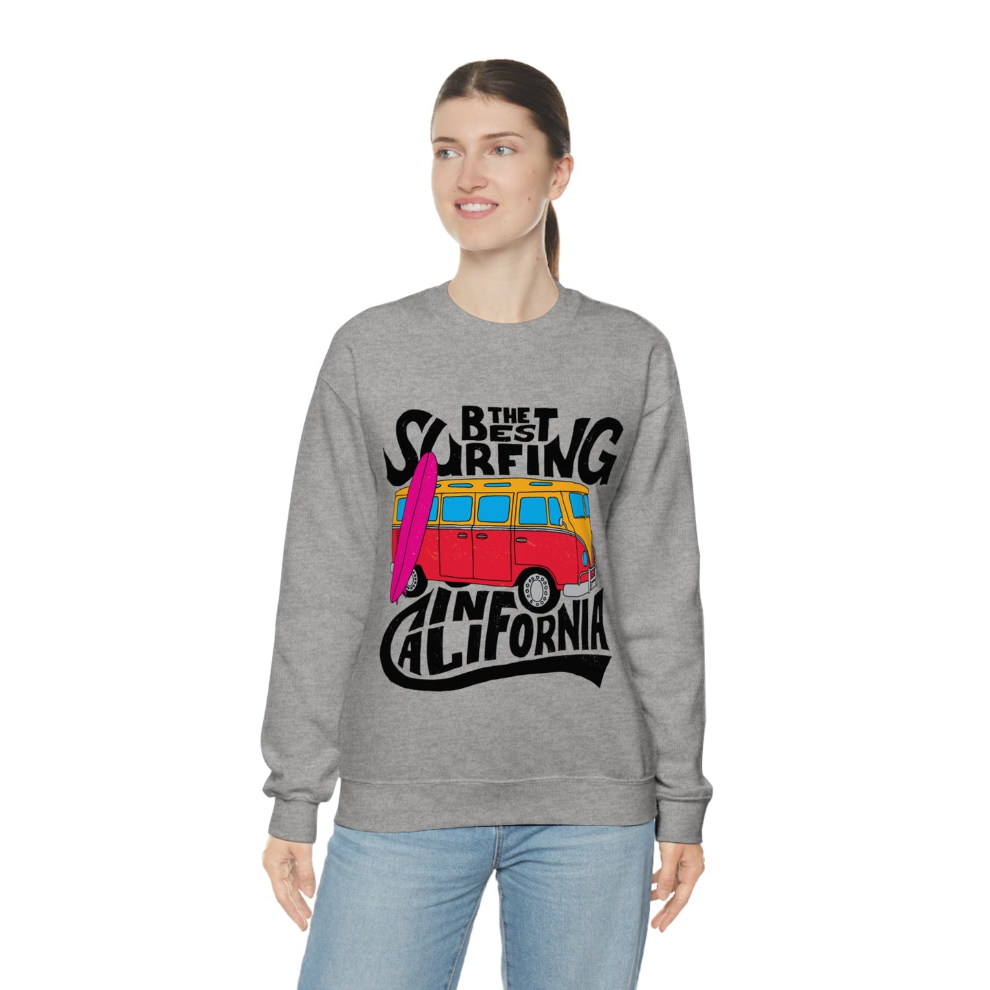 Best Surfing in California Crewneck Sweatshirt