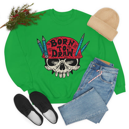 Born to_Draw Crewneck Sweatshirt