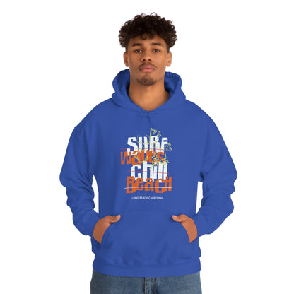 Surf Waves Chill Beach Hoodie