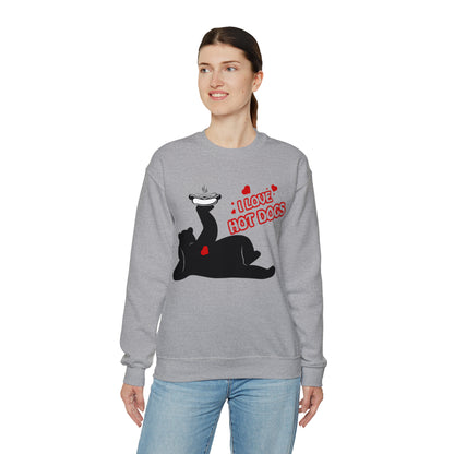 i love hot dogs Crewneck Sweatshirt