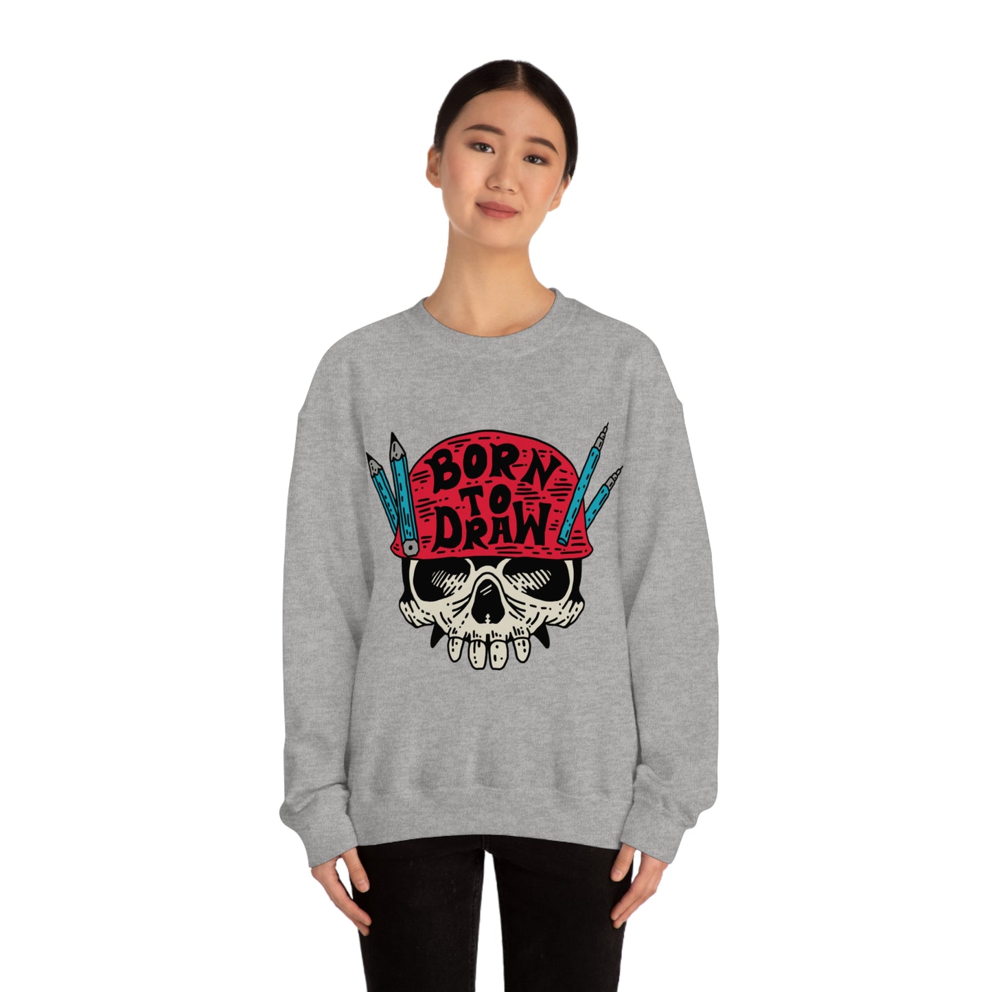 Born to_Draw Crewneck Sweatshirt