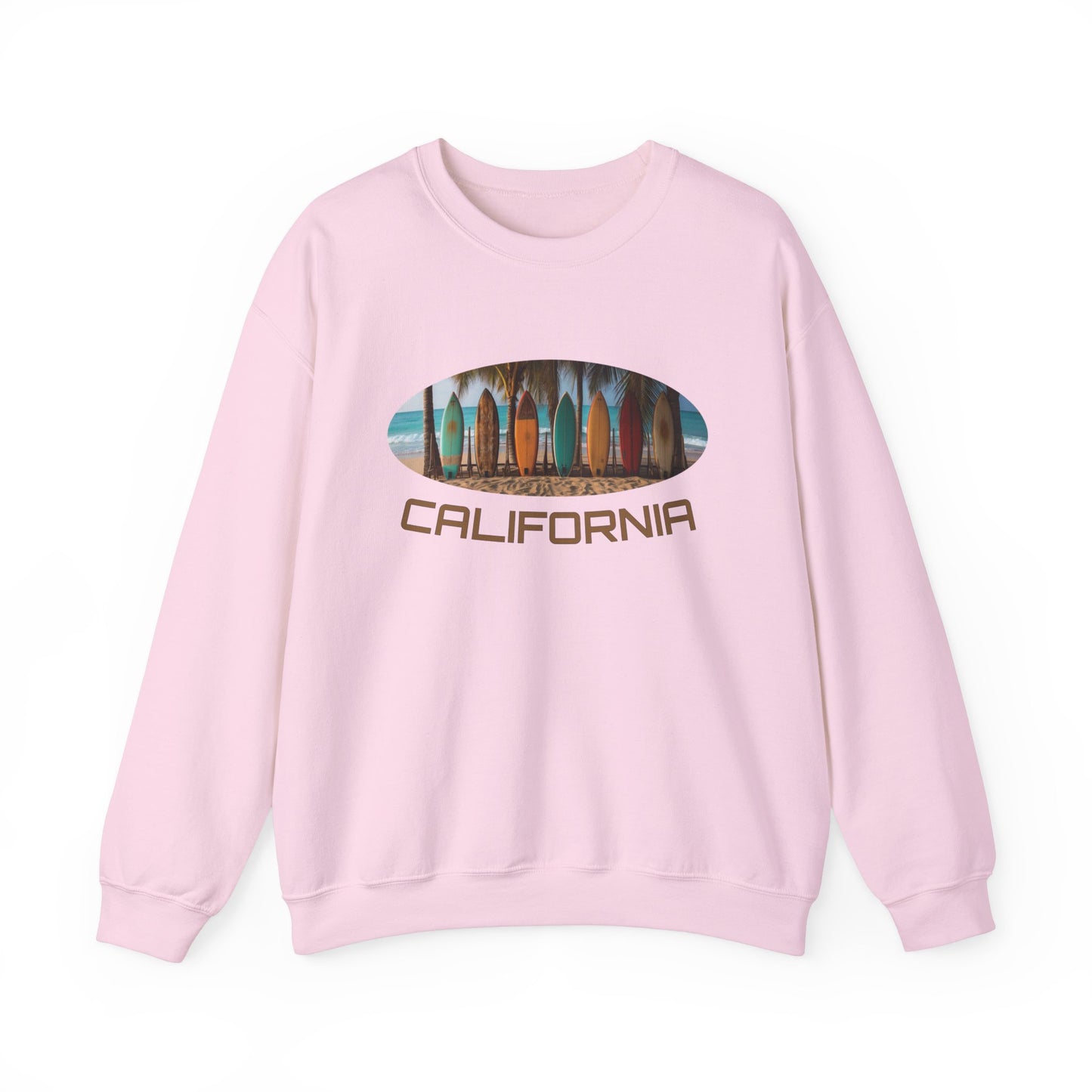 California beautiful surfer beach Crewneck Sweatshirt