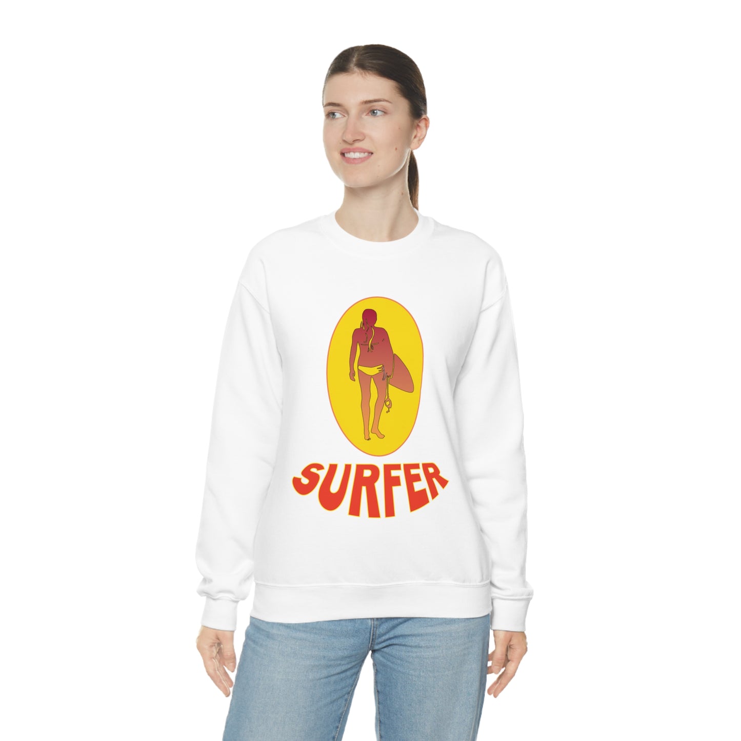 Lady Surfer Crewneck Sweatshirt